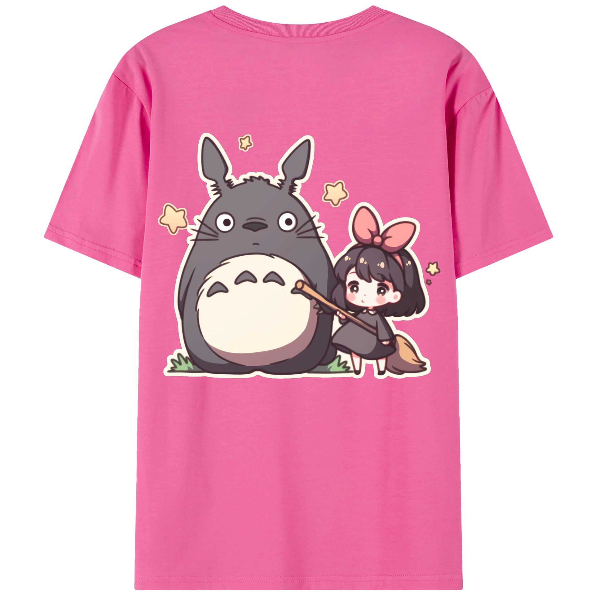 （画像用） となりのトトロ 草壁メイ 草壁サツキ My Neighbor Totoro Satsuki Kusakabe Mei Kusakabe レディース半袖Tシャツ(バックプリント)